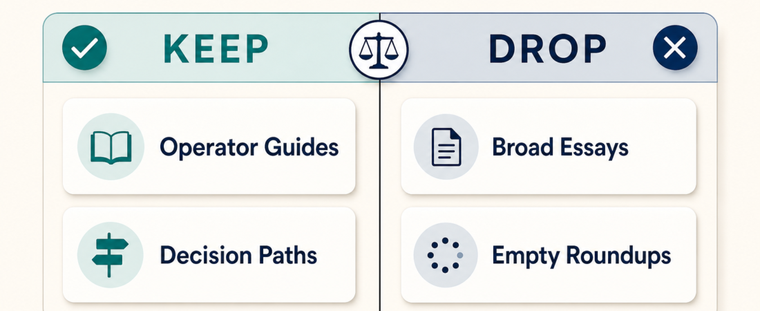 The 100-Day Blog Check: What ASE Content Should Keep and What It Should Drop