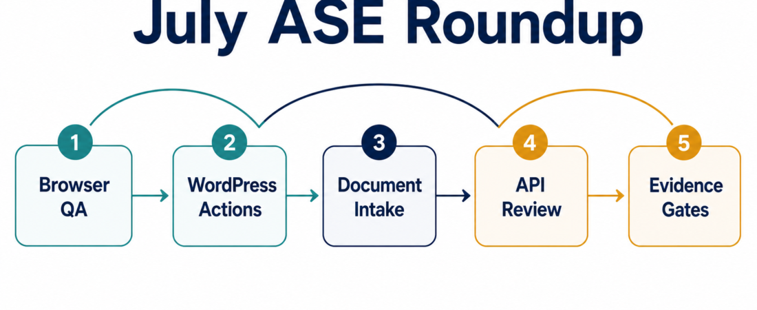 July ASE Roundup: Practical Agent Workflows Worth Rechecking